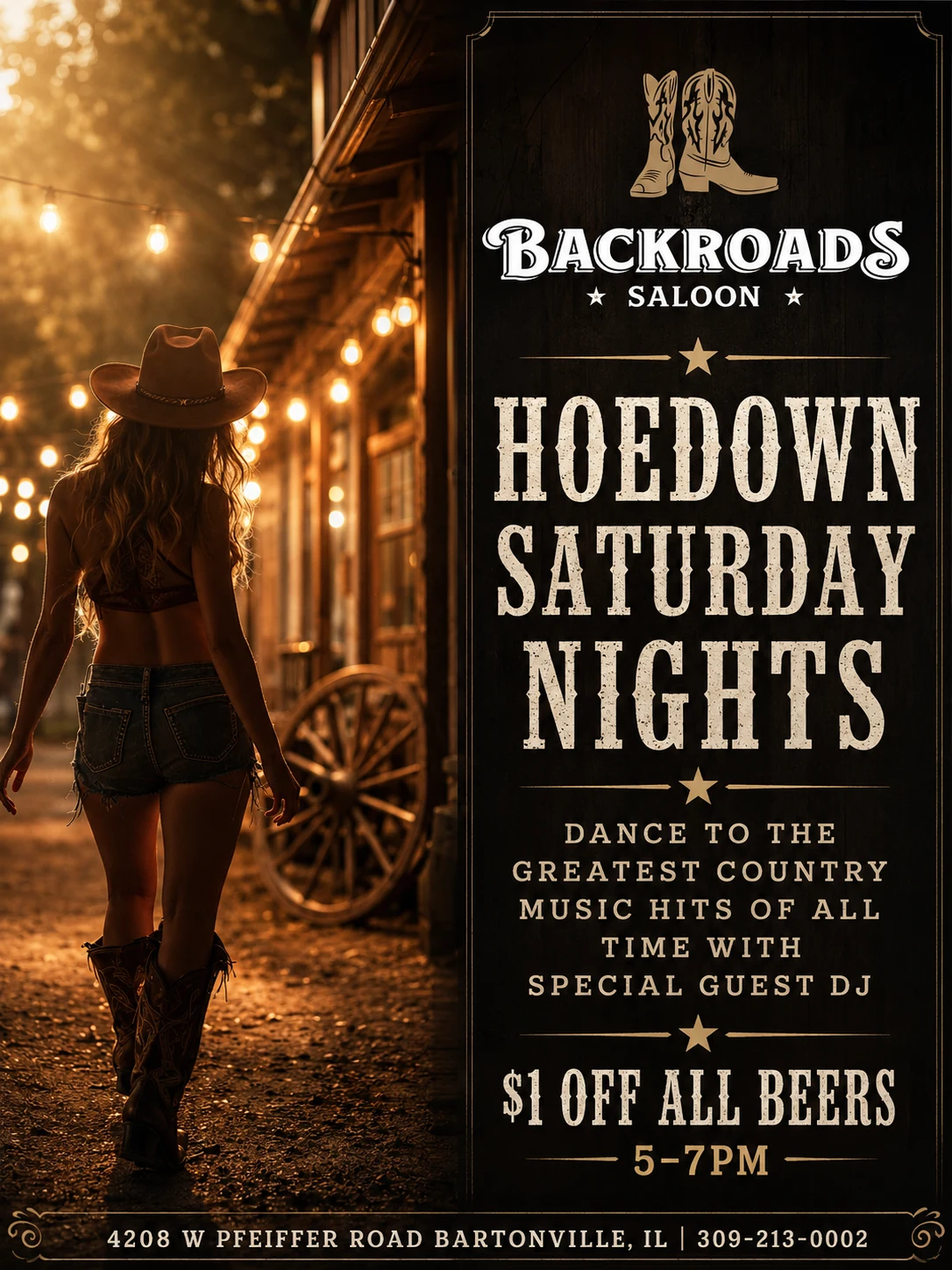 Backroads Saloon venue atmosphere campaign