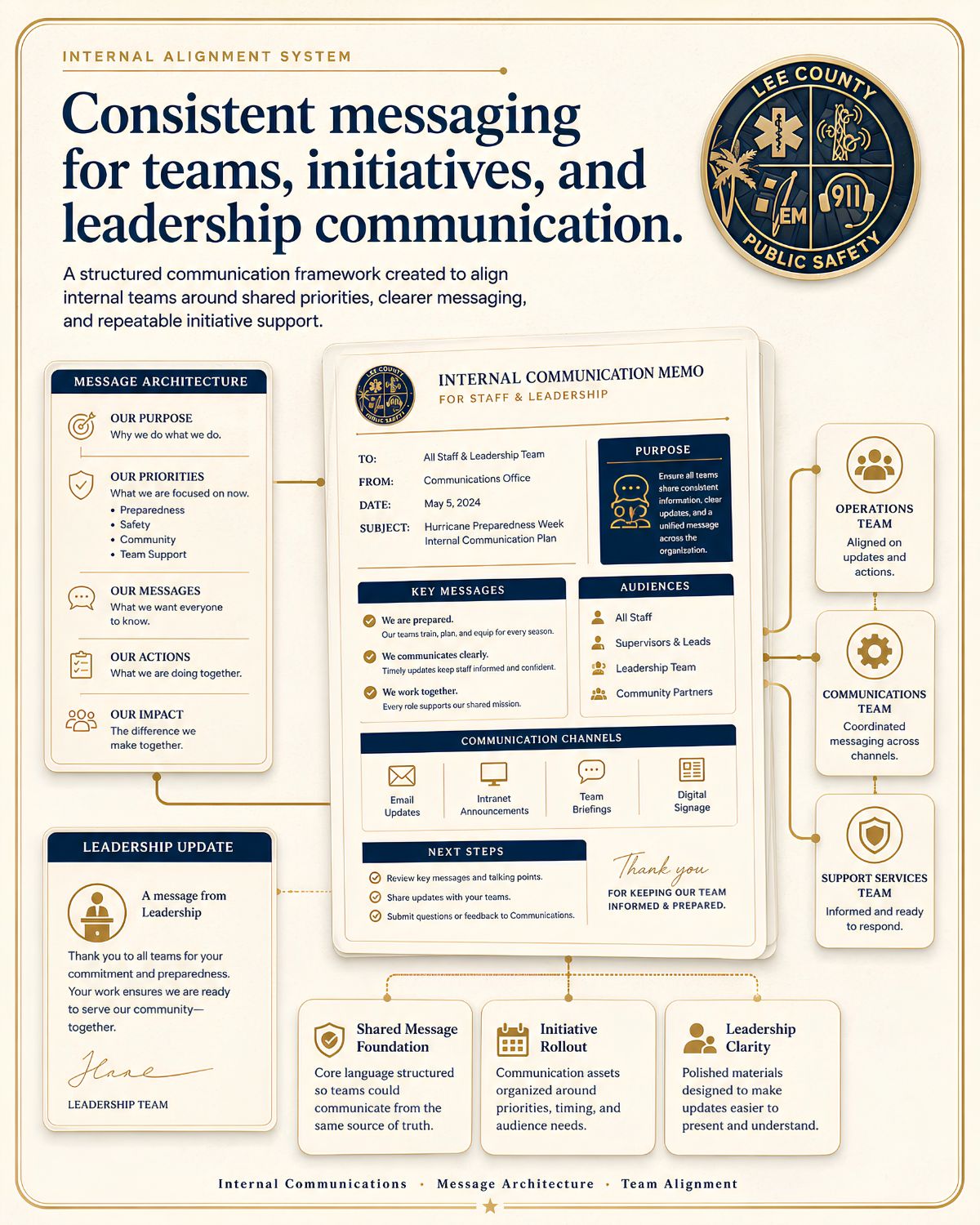 Internal alignment communication asset