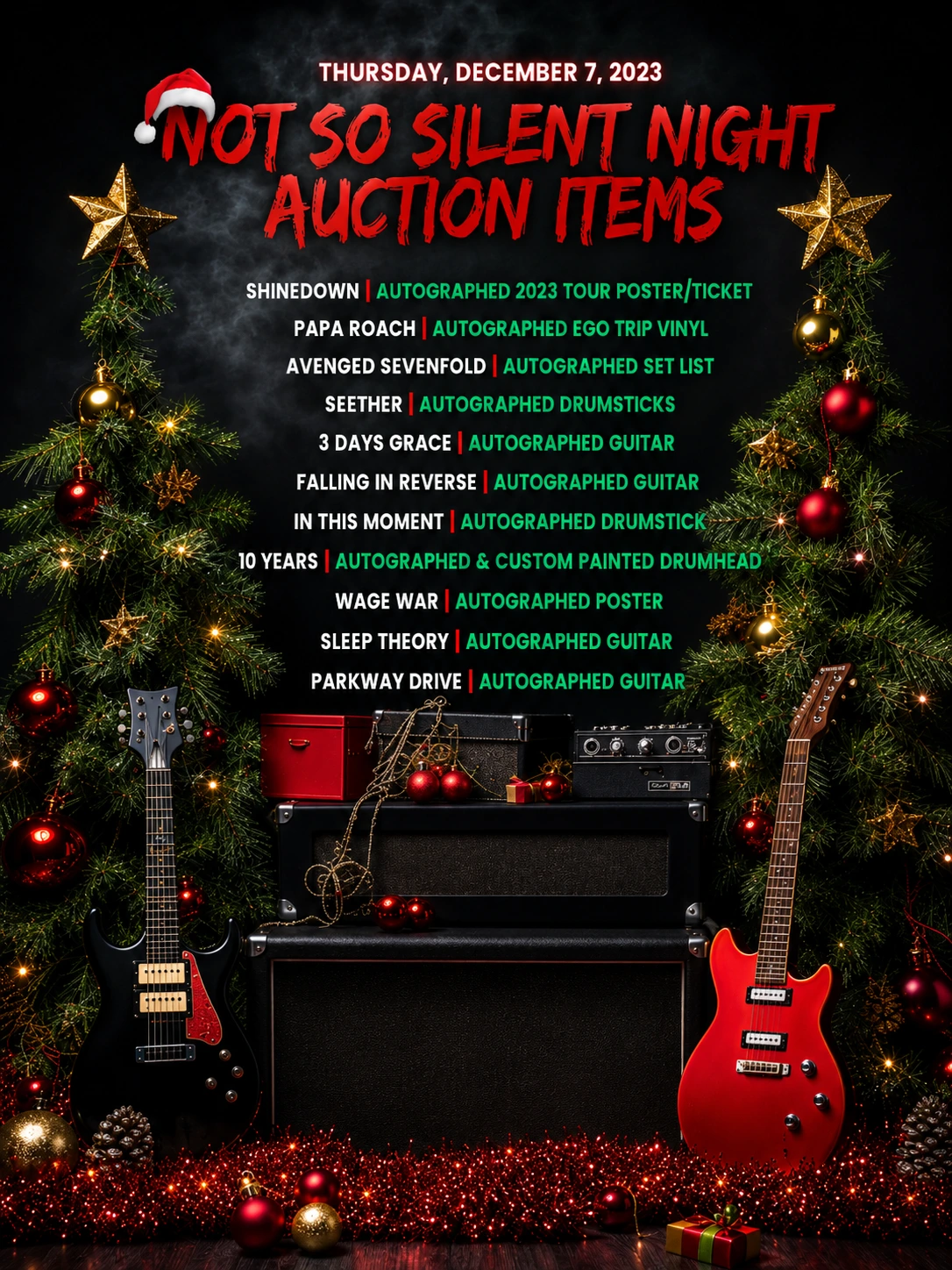 Not So Silent Night fundraising support creative