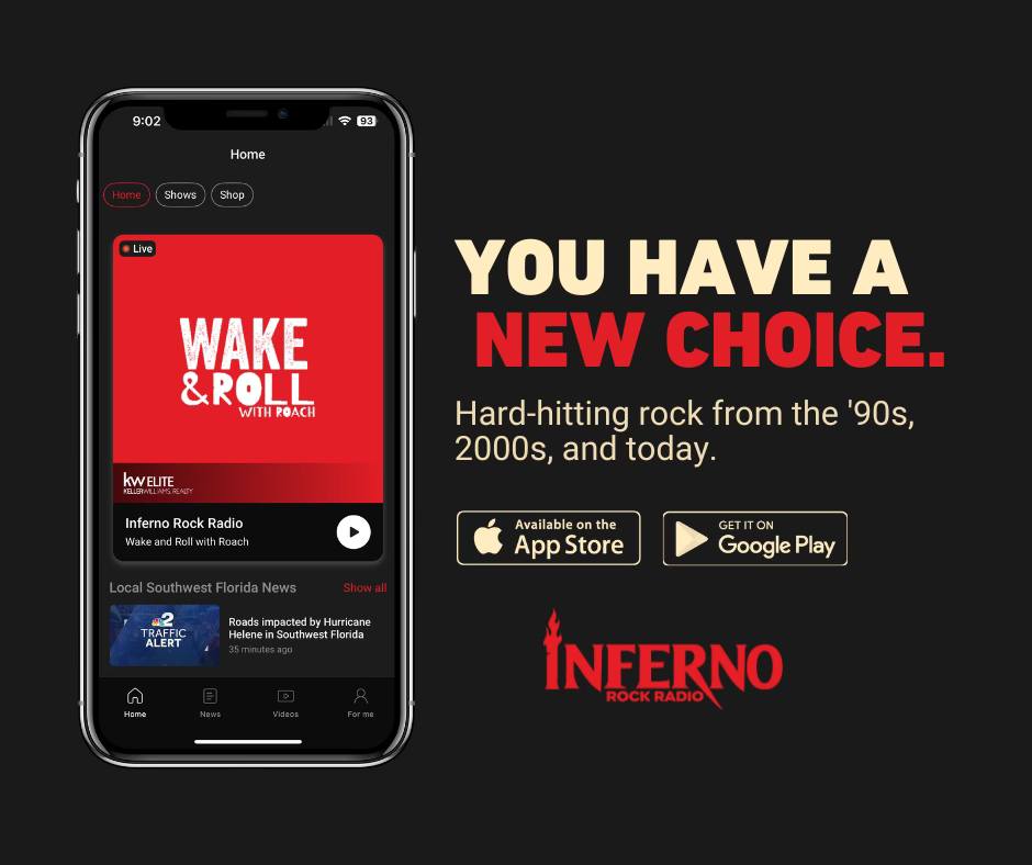 Inferno Radio app creative and launch positioning